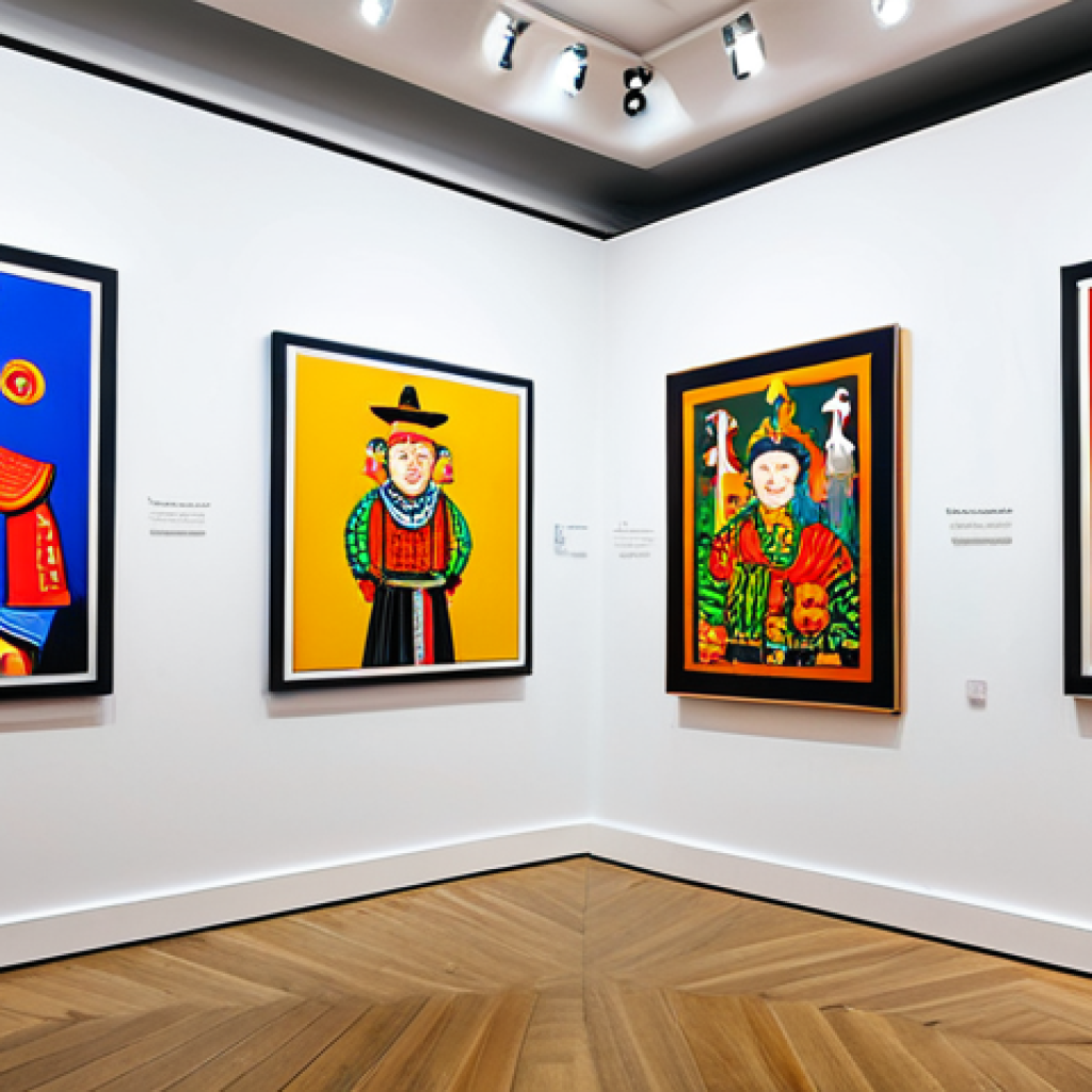 태국 현대 미술 전시 - Fusion of Tradition and Modernity**

"A modern art gallery in Berlin displaying a vibrant painting t...