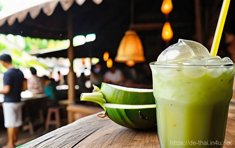 태국의 전통 음료 제조 - **Prompt 2: Tropical Fruit Shake Paradise on a Beach Market**
    A vibrant, high-resolution photogr...