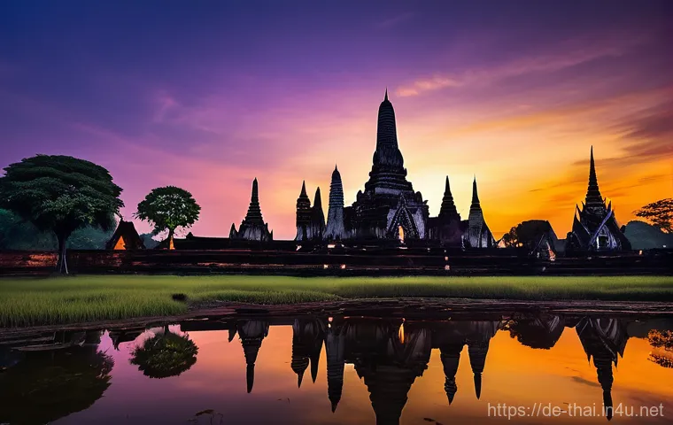 태국의 유네스코 세계유산 - **Sukhothai's Timeless Serenity with a Cycling Explorer:**
    "A vibrant, wide-angle shot of the Su...