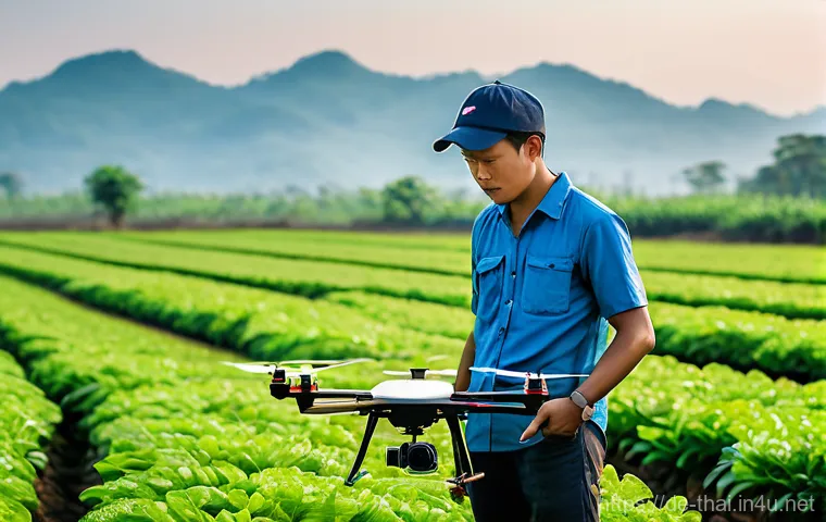 태국의 농업 및 기술 결합 - **Prompt 2: "Smart Irrigation in a Thai Fruit Orchard"**
    A close-up, dynamic shot of a modern sm...