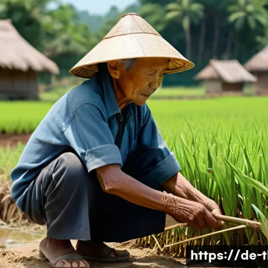 태국의 빈곤율 현황 - **Prompt 1: Rural Life and Resilience in Isaan**
"An elderly Thai farmer, with weathered hands, ...